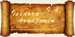 Isidora Arađanin vizit kartica